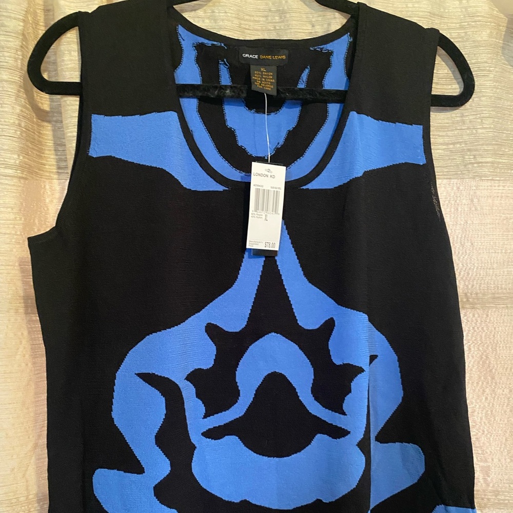 Grace Dane lewis knit sleeveless shirt
